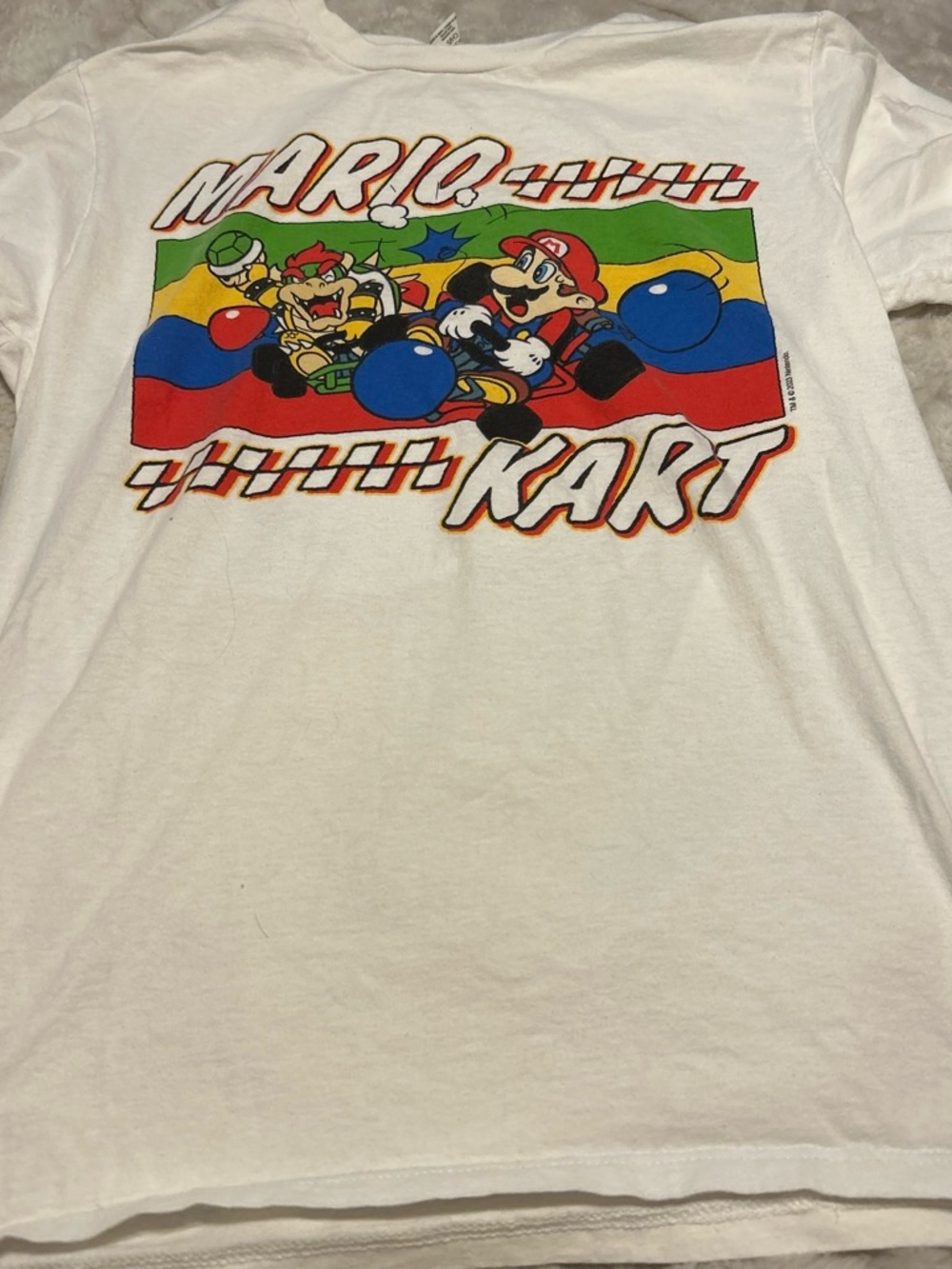 Mario Kart White Short Sleeve Tee - Nintendo Graphic 💕